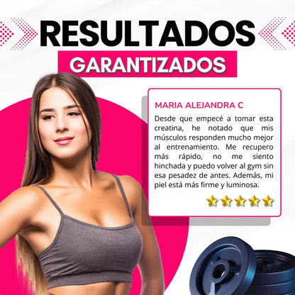 Creatina Monohidratada para Mujer - Tonifica tu cuerpo sin inflarte